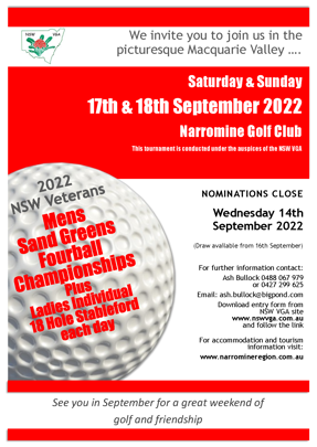 2022 NSW Veterans NARROMINE GOLF CLUB